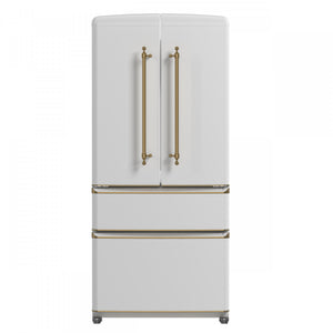 Forno Luigi 33" 18 Cu.Ft. White French Door Refrigerator - FFFFD1791-33WHT