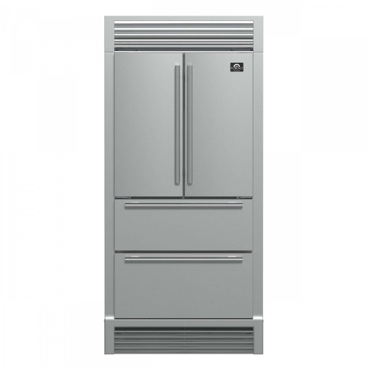 Forno Moena 40" 19.2 Cu.Ft. Stainless Steel Built-In French Door Refrigerator with Ice Maker - FFRBI1820-40SG