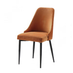 Eugenie Velvet Dining Chair - Orange - Set of Two