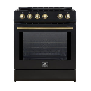 Forno Leonardo Black Slide-In Induction Range (5.0 Cu. Ft.) - FFSIN0982-30BLK
