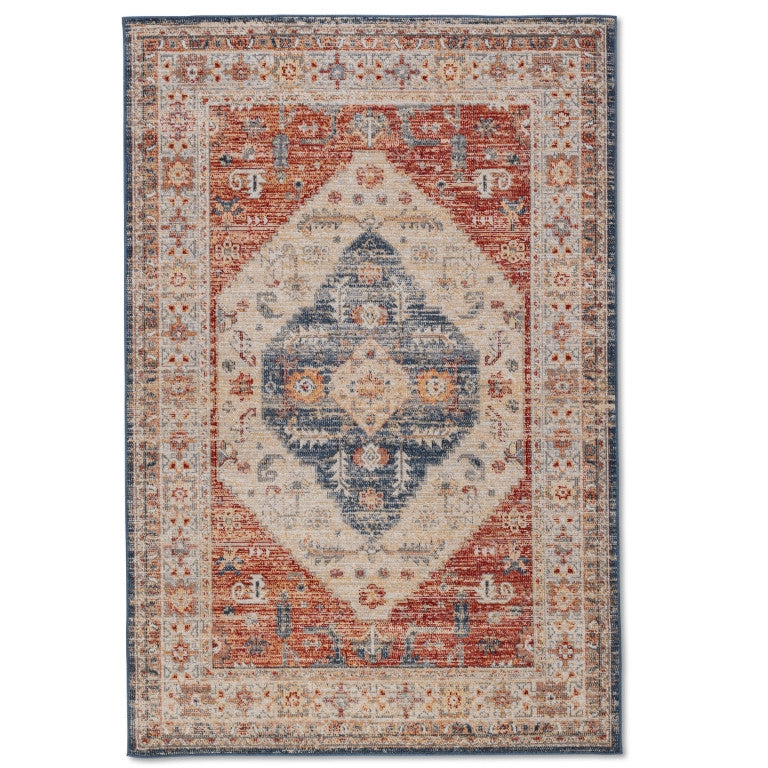 Salsa Medallion Outdoor Rug - 3' x 5' - Red/Blue