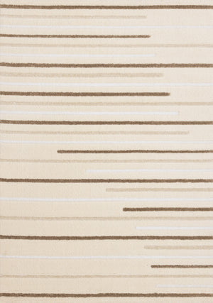 Sasha Soft Modern Lines Area Rug - 8' X 11' - Cream