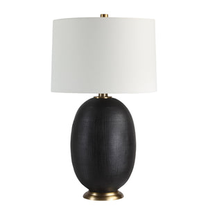 Zala Table Lamp - Matte Black/Dark Antique