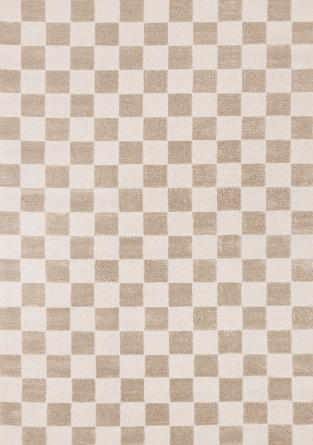 Logan Modern Checkered Area Rug - 8' X 11' - Beige/Cream