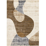 Sterling Modern Teardrop Area Rug - 5' X 8' - Brown/Cream