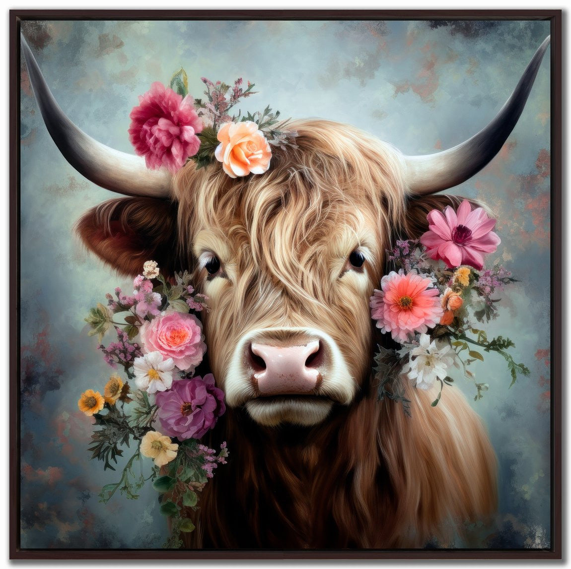 Floral Majesty I Wall Art - Multi-Colour - 24 X 24