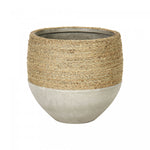 Wynmere Mixed Grass And Concrete Pot - Grey/Beige