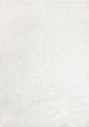 Hillary Modern Swirls Area Rug - 5' X 8' - Cream