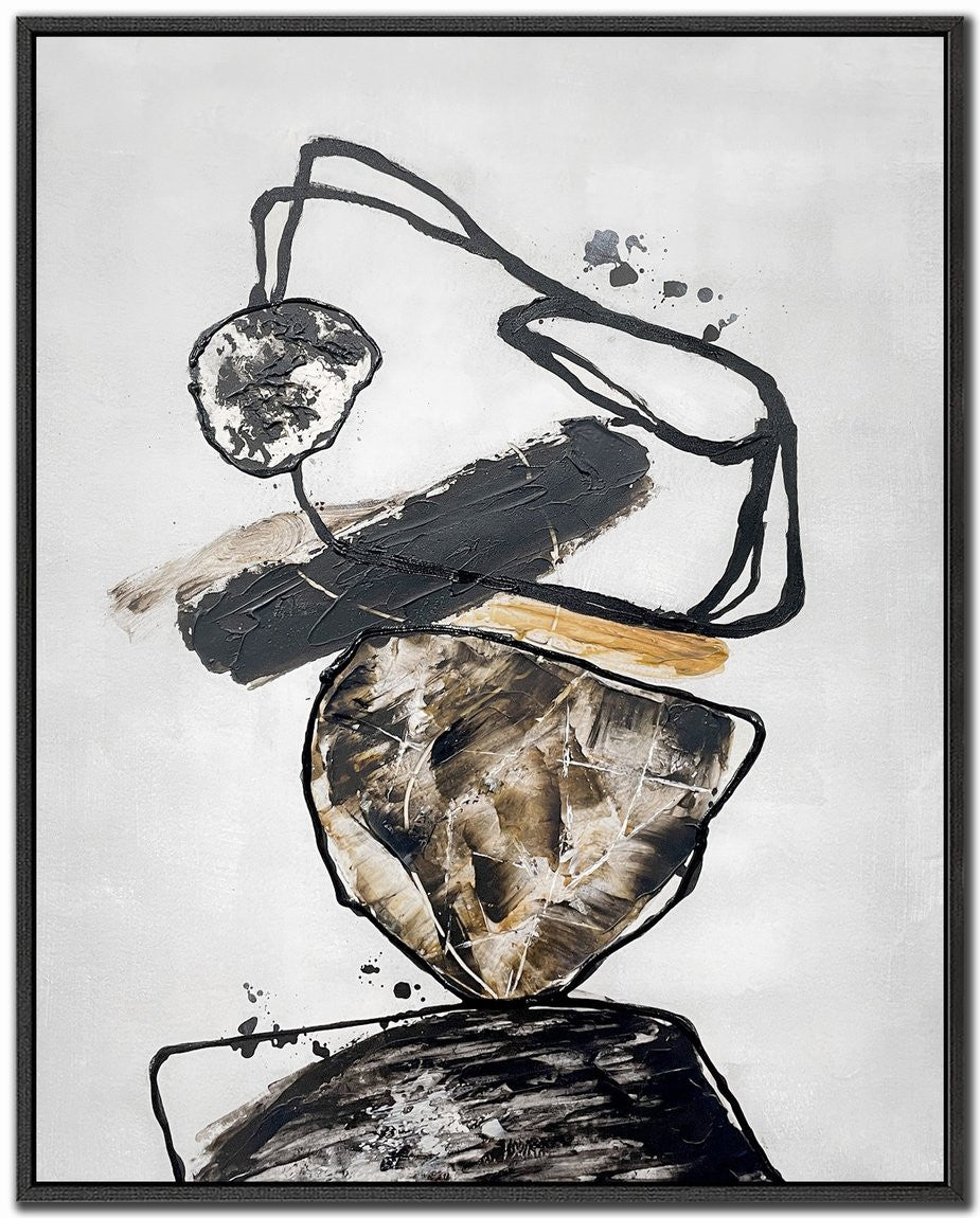 Equilibrium II Wall Art - Beige/Brown/Black - 24 X 30