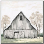 The Quiet Barn Wall Art - Grey - 40 X 40