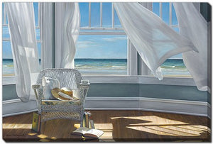 Seabreeze Sanctuary Wall Art - Blue/White - 38 X 60