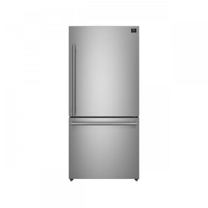 Forno Milano 31" 17.2 Cu.Ft. Stainless Steel Bottom Freezer Refrigerator with Right Swing Door - FFFFD1785-31S