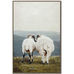 Side by Side Wall Art - White/Blue - 45 X 30