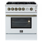 Forno Giovanni 30" White Freestanding Gas Range (4.32 Cu. Ft.) - FFSGS6274-30WHT
