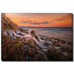 Shoreline Reflections Wall Art - Orange/Blue - 16 X 20
