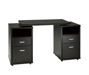 Kamala Expandable Office Desk - Dark Cherry