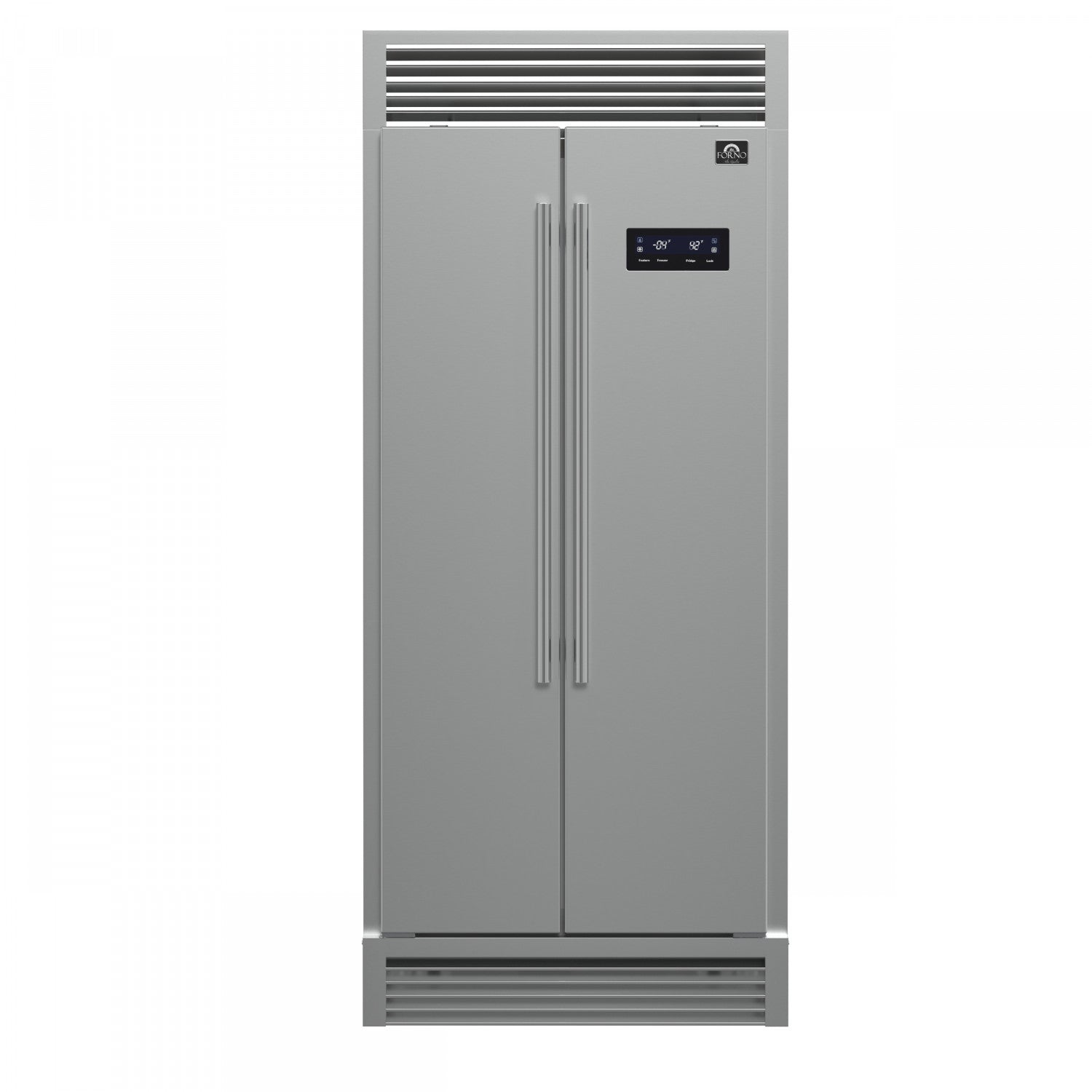 Forno Salerno 33" 15.6 Cu.Ft. Stainless Steel Built-in Side-by-Side Refrigerator - FFRBI1805-37SG