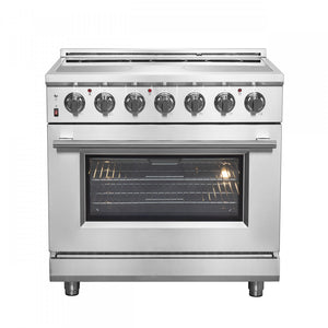Forno Massimo 36" Stainless Steel Freestanding Electric Range with True Convection and Air Fry (5.36 Cu. Ft.) - FFSEL6020-36