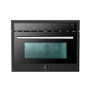 Forno Oliena Black 24" Built-In Microwave Convection Oven (1.6 Cu. Ft.) - FMWDR3093-24BLK