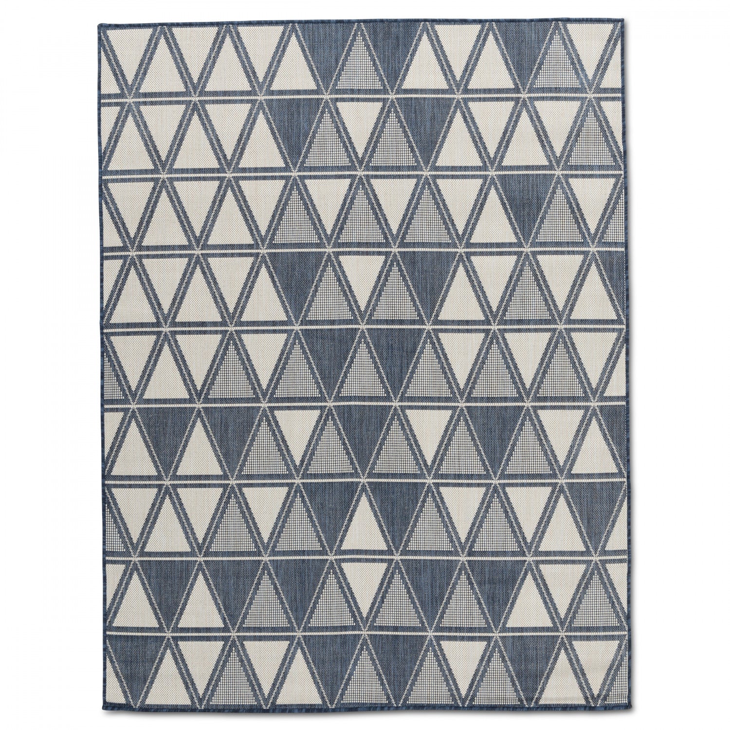 Cabana Triangles Indoor/Outdoor Rug - 6' x 9' - Blue