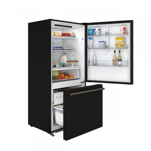 Forno Milano 31" 17.2 Cu.Ft. Black Bottom Freezer Refrigerator with Right Swing Door - FFFFD1785-31BLK