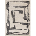 Marquee Modern Abstract Area Rug - 5' X 8' - Cream/Black