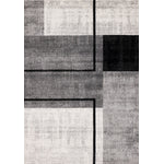 Elise Modern Geometric Area Rug - 8' X 11' - Grey/Black/White