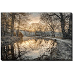 Riverbend at Sunset Wall Art - Grey - 16 X 20