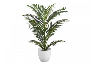 28" Palm Tree With 6" White Pot - Green