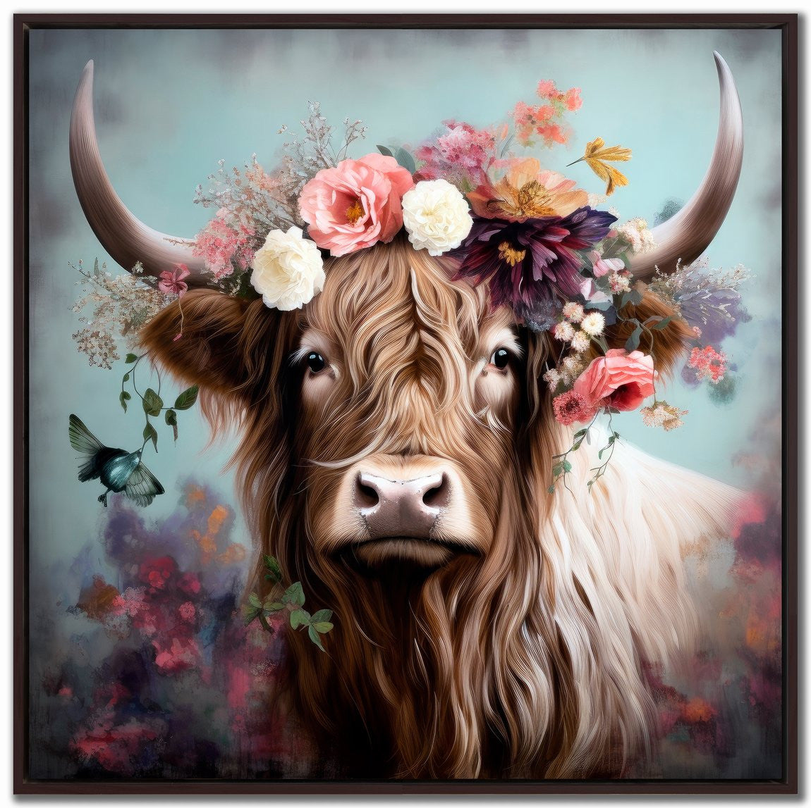Floral Majesty II Wall Art - Multi-Colour - 24 X 24