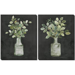 Botanical Still Life Wall Art - Charcoal - 16 X 20 - Set of Two