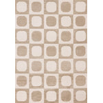 Logan Contemporary Modern Area Rug - 5' X 8' - Beige/Cream