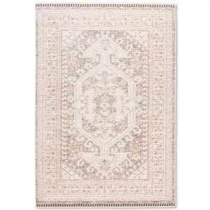 Poetic Bordered Rug - 8' x 10' - Antique White/Brown