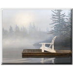 Stillness at the Lake Wall Art - Blue/Brown - 22 X 28