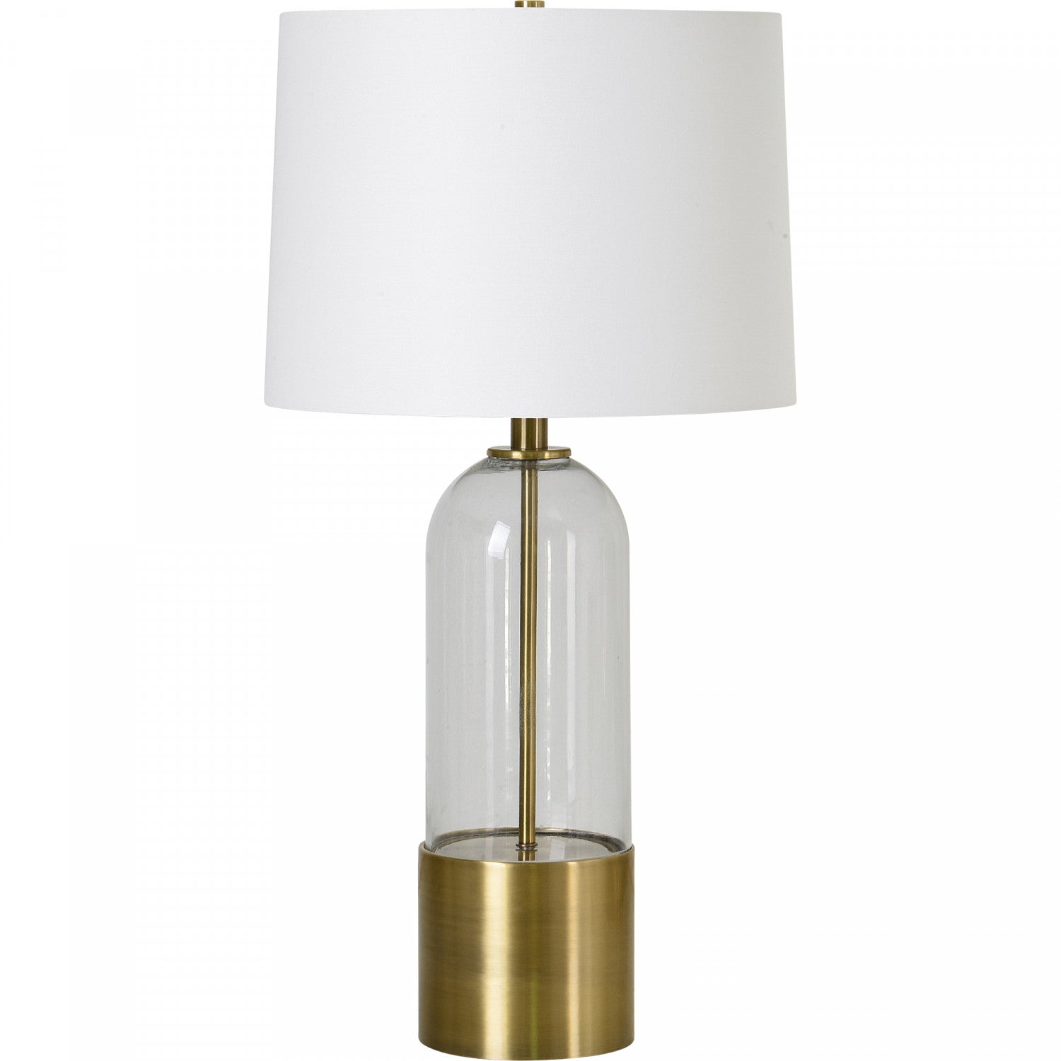 Thea Table Lamp - Clear/Antique Brass - Set of Two