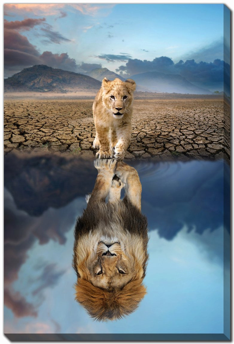 The Kings Reflection Wall Art - Blue/Brown - 30 X 45