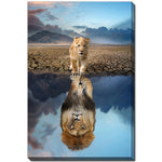 The Kings Reflection Wall Art - Blue/Brown - 30 X 45