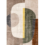 Maui Modern Geometric Area Rug - 5' X 8' - Grey/Green/Yellow