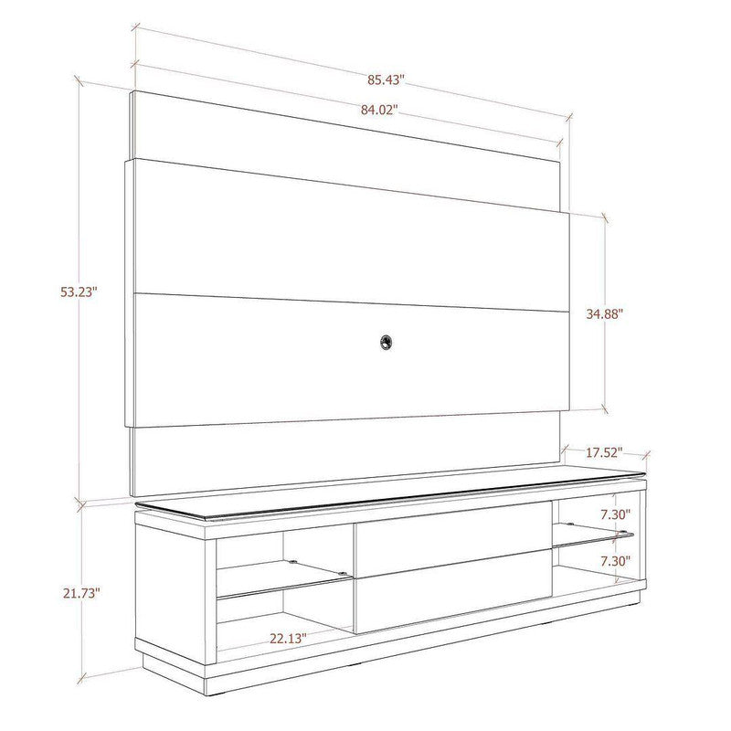 Rieti TV Stand and Panel Set