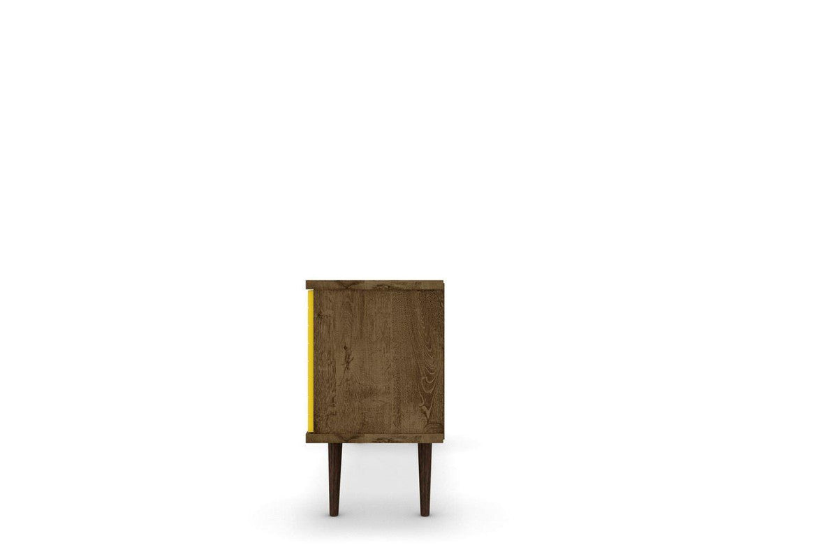 Lekedi 53" TV Stand - Rustic Brown/Yellow