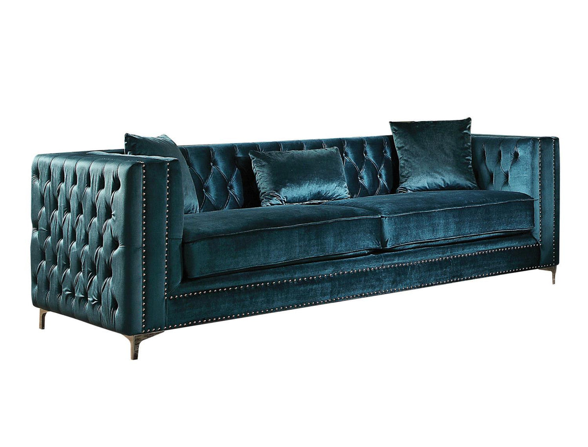 Glamour Velvet Sofa - Dark Teal