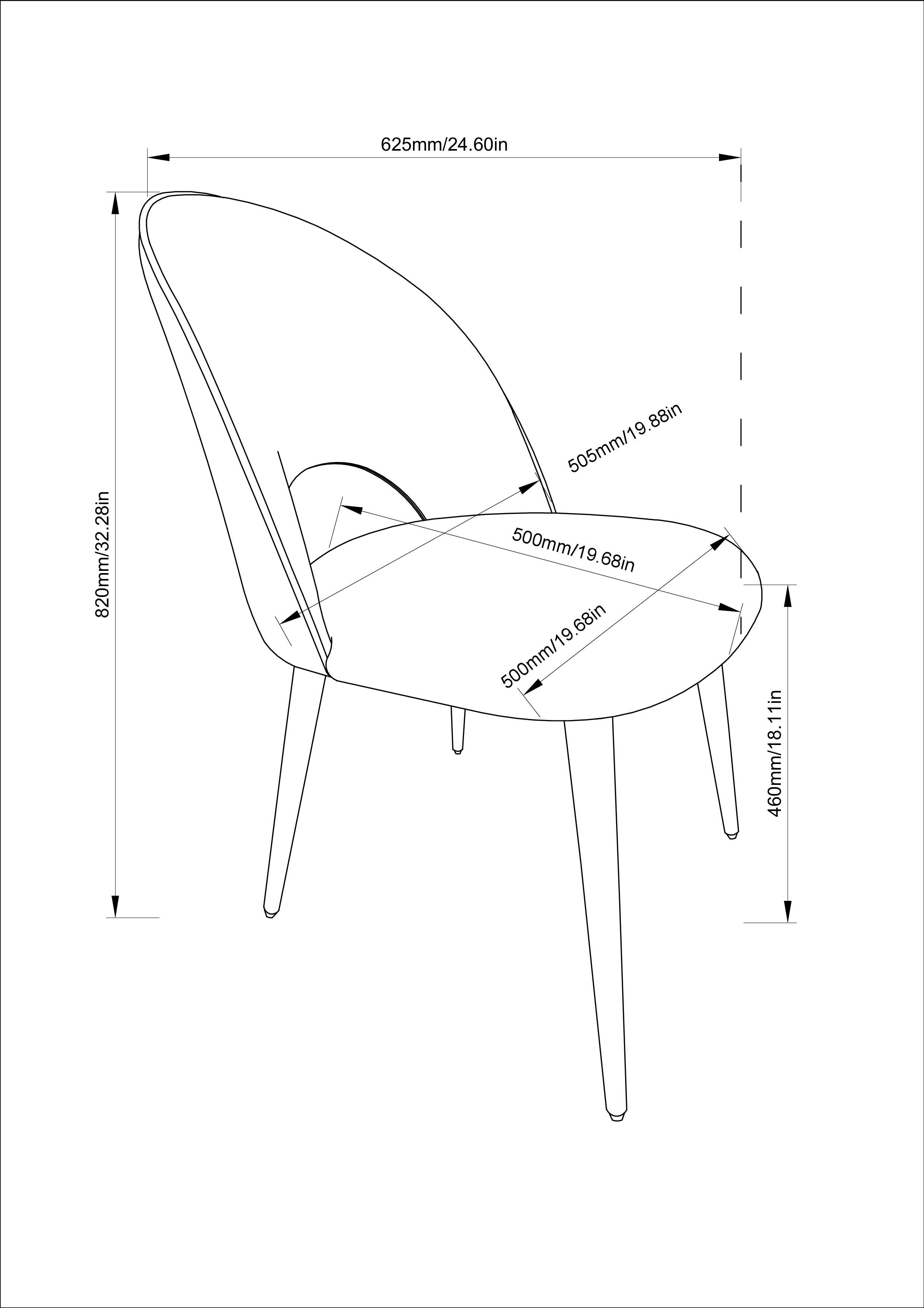 Dalva Dining Chair - Black - Set of Two