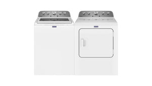 Maytag Laveuse à chargement par le haut 5,5 pi³ et sécheuse électrique 7,0 pi³ blanc MVW5430MW/YMED5030MW