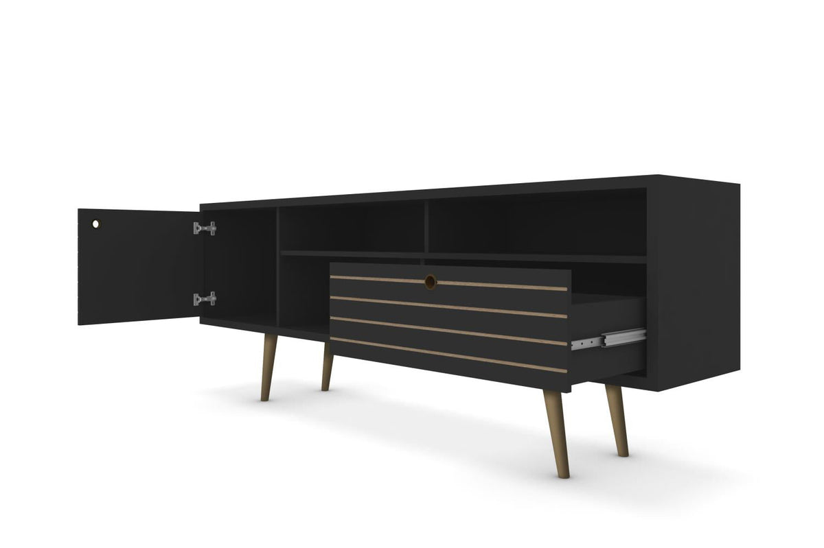 Lekedi 71" TV Stand - Matte Black
