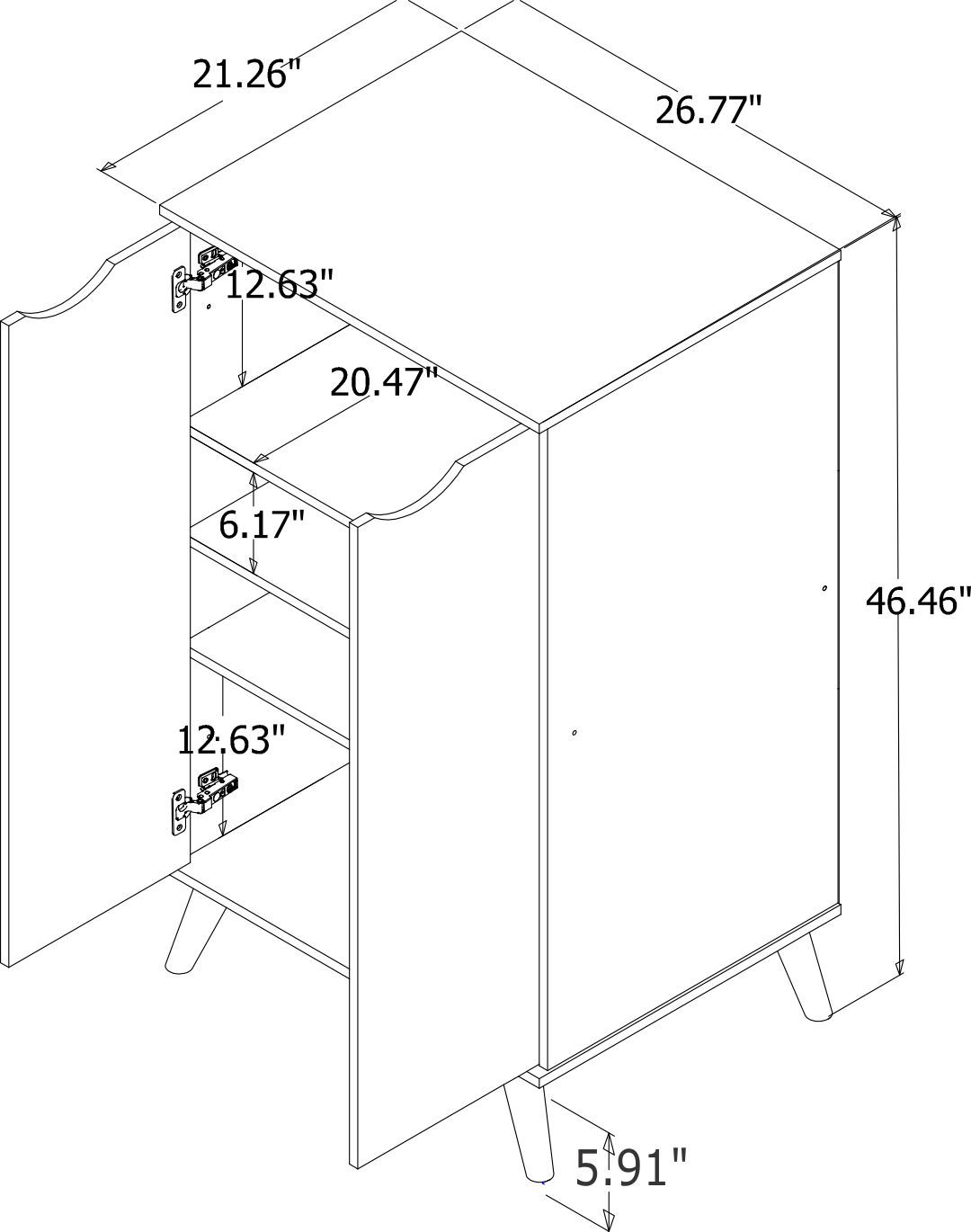 Applesham Shoe Closet - Maple Cream