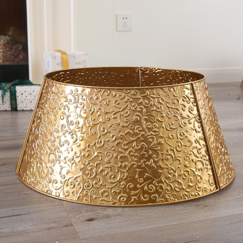 Jingle Metal Christmas Tree Collar - Gold