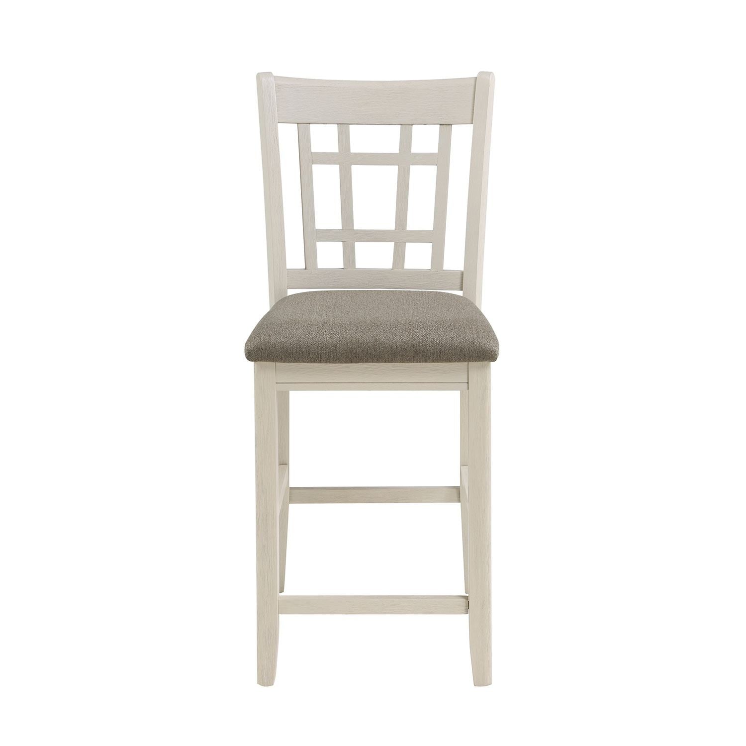 Freda Counter Height Stool - White, Dark Brown
