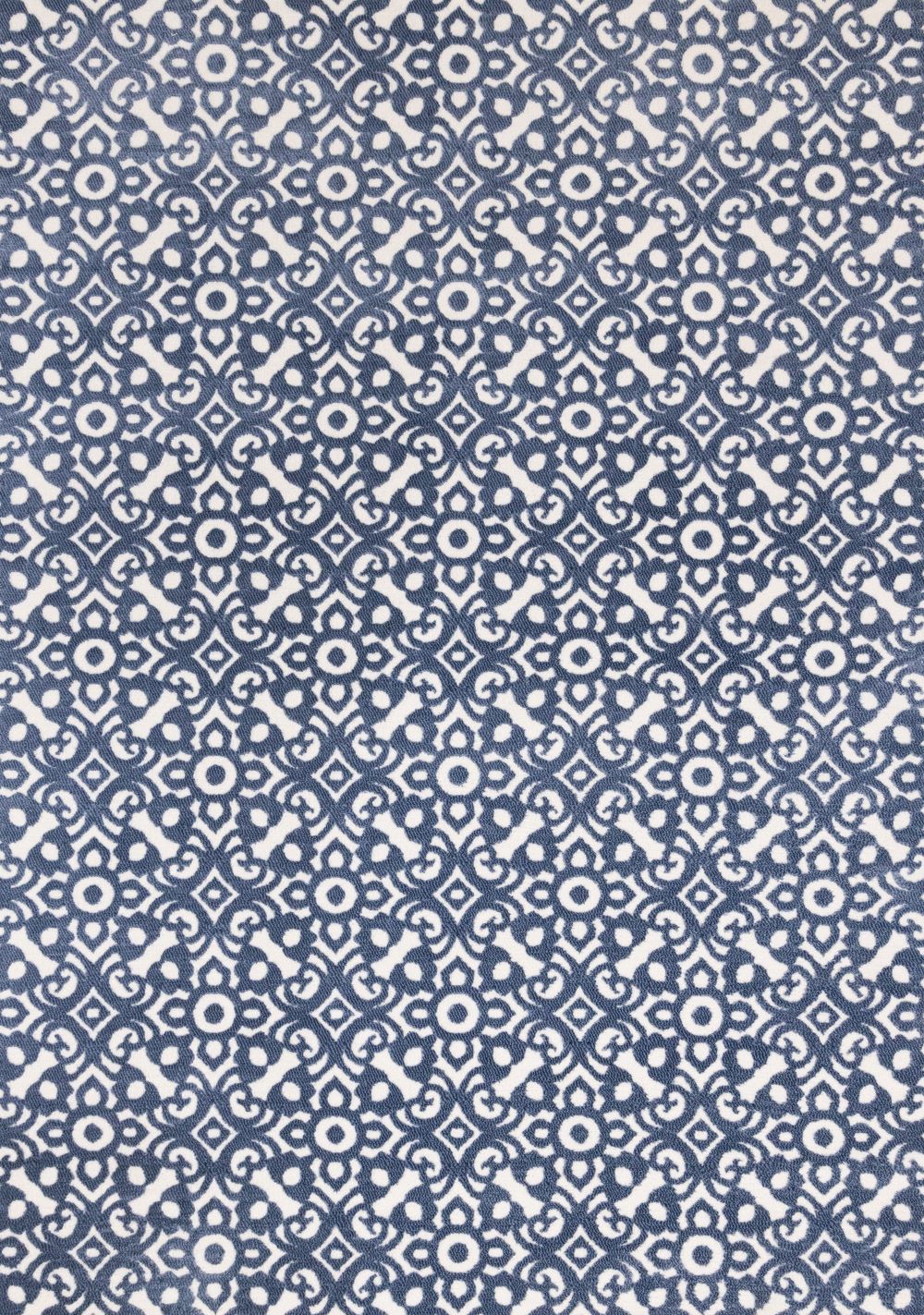 Feeling Connected 5'3" x 7'7" Damask Design Area Rug - Blue
