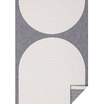 Summer Breeze 6'7" x 9'6" Outdoor Rug Double Arches - Grey, White