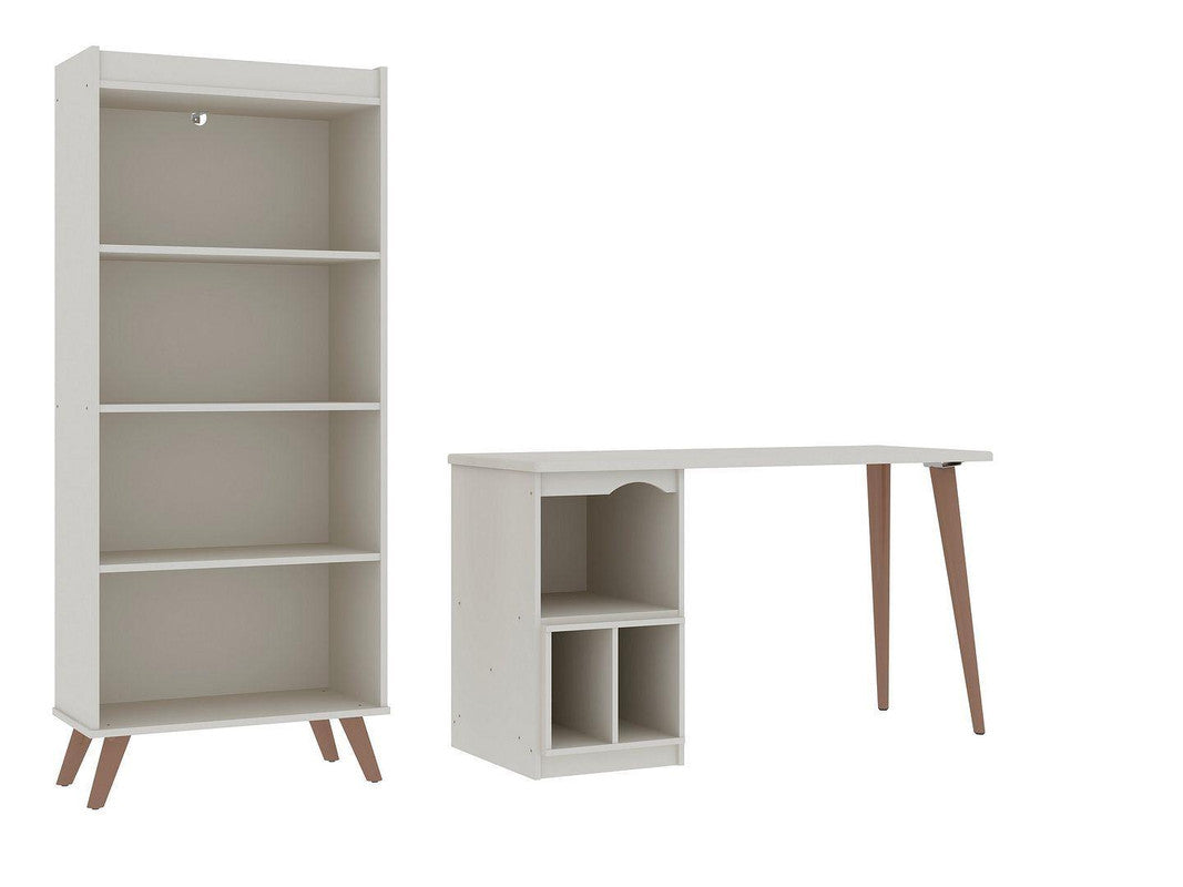 Applesham 2-Piece Extra Storage Home Office Set - Off White